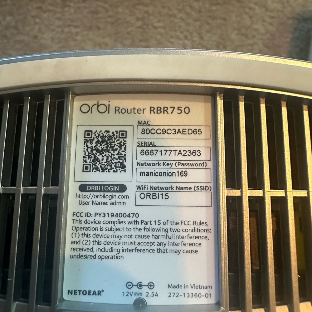 Make an offer…Netgear Orbi RBR750 Router - Gray and White